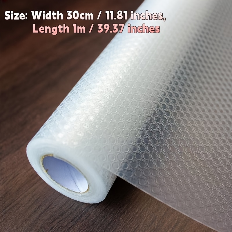 2 ritinėliai baltos spalvos plaunamos aliejui atsparios neslystančios stalčių įklotai - 30.0 cm x 100.0 cm, EVA medžiaga, idealiai tinka spintelėms, stalčiams ir batų lentynoms, lentynų įklotai, šaldytuvo kilimėliai, lentynų uždangalai, dryžuoti virtuvės stalčių ritinėliai, skaidrūs šaldytuvo kilimėliai