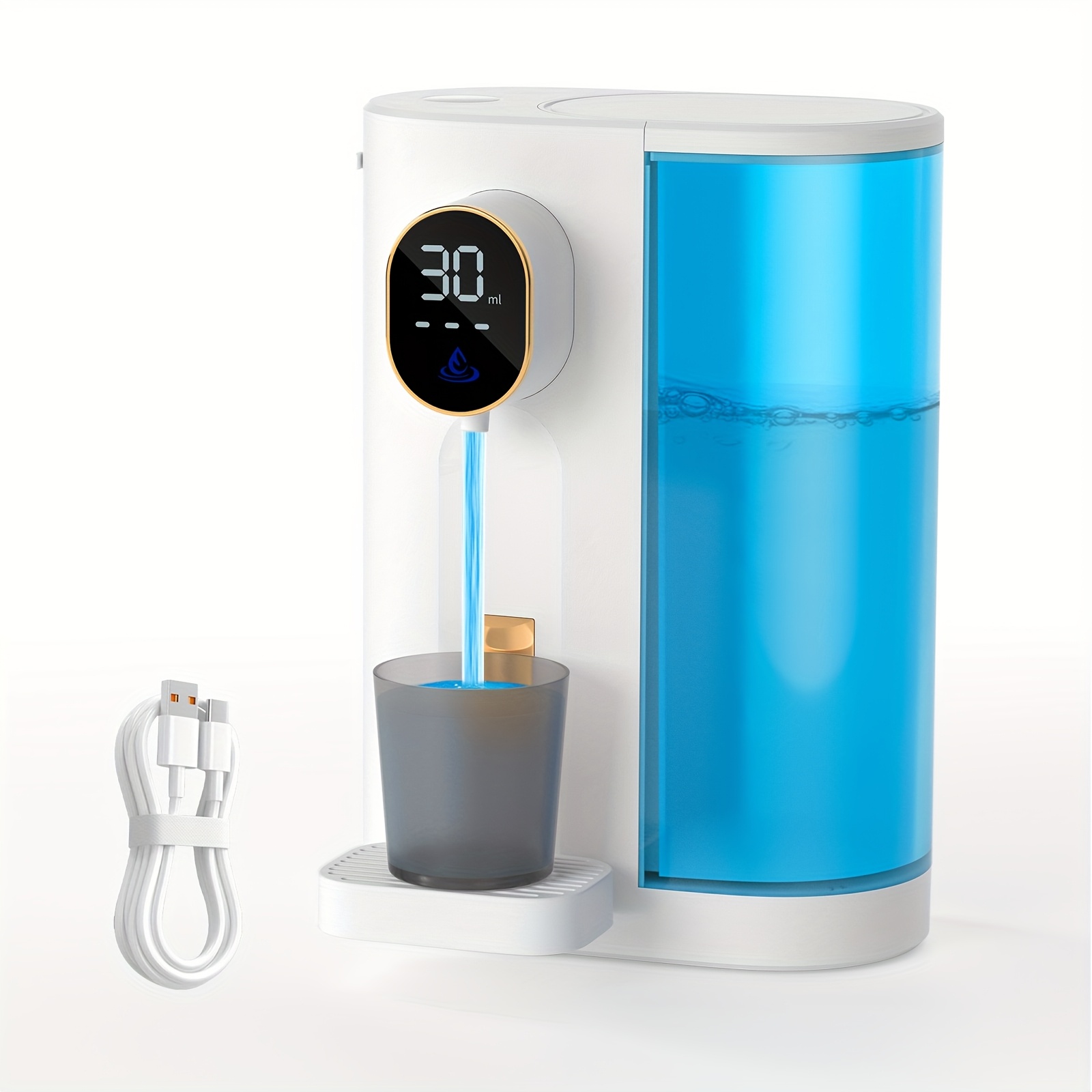TEMU Smart Mouthwash Dispenser, Bathroom Accessories White Bathroom Automatic Mouthwash Dispenser, 540ml Wall Mounted Mouthwash Dispenser With