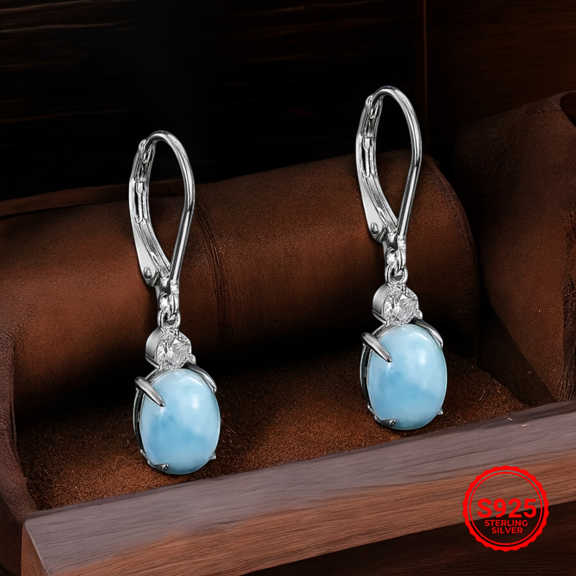 

A Pair Of 925 Silver Earrings With Zirconia Fashion Earrings Love