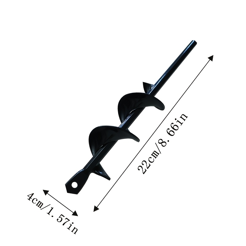 Image of Quick-plant Heavy-duty Garden Auger | Single Piece High-strength Steel Earth Drill, Suitable For Manual/electric Tools | 3/8" Hex Drive, Used For Planting, Digging Post Holes, And Mixing Soil