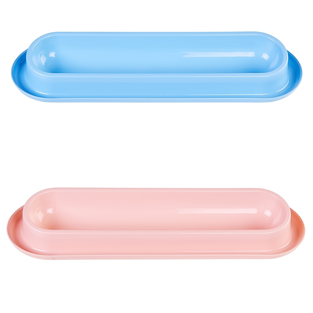 TEMU 2pcs Morandi Bowls Multi-cat Bowls Food And Water Spill-proof Anti-slip Sloped Neck Protection Feeding Bowl Dog Bowl Ant-proof Double Bowl
