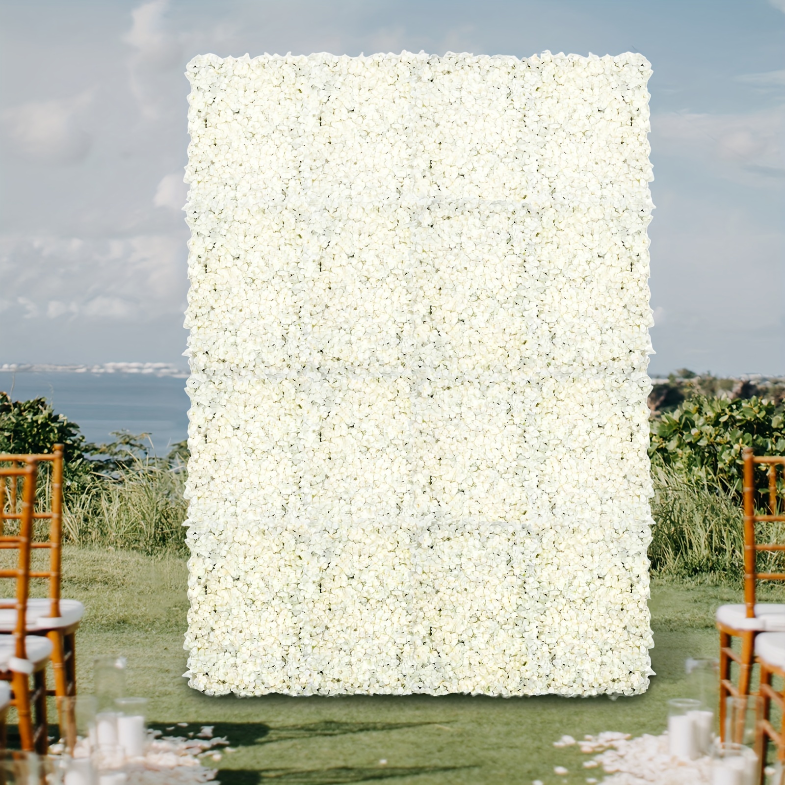 

20 Pcs Artificial Hydrangea Flower Wall Panel For Filming Wedding Party Backdrop