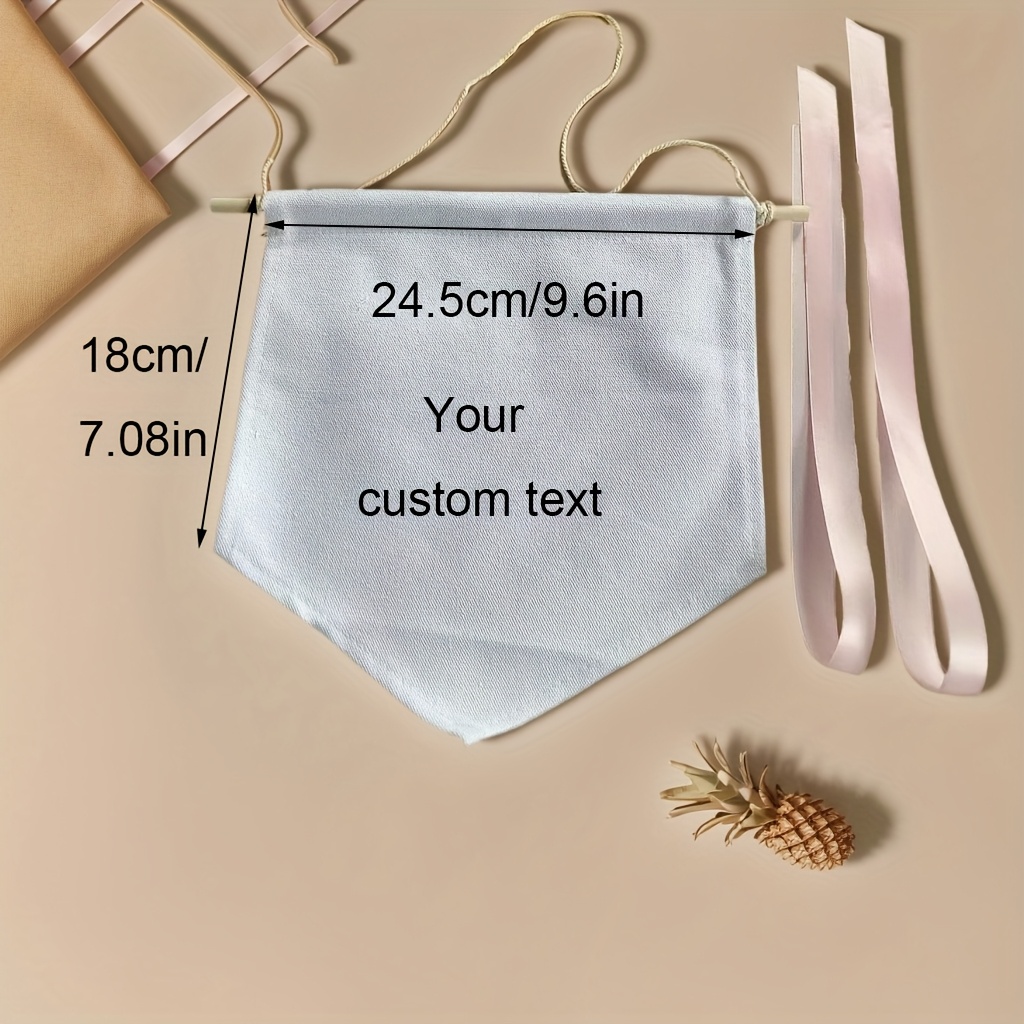 Personalised Name Embroidered Wall Hanging Flag