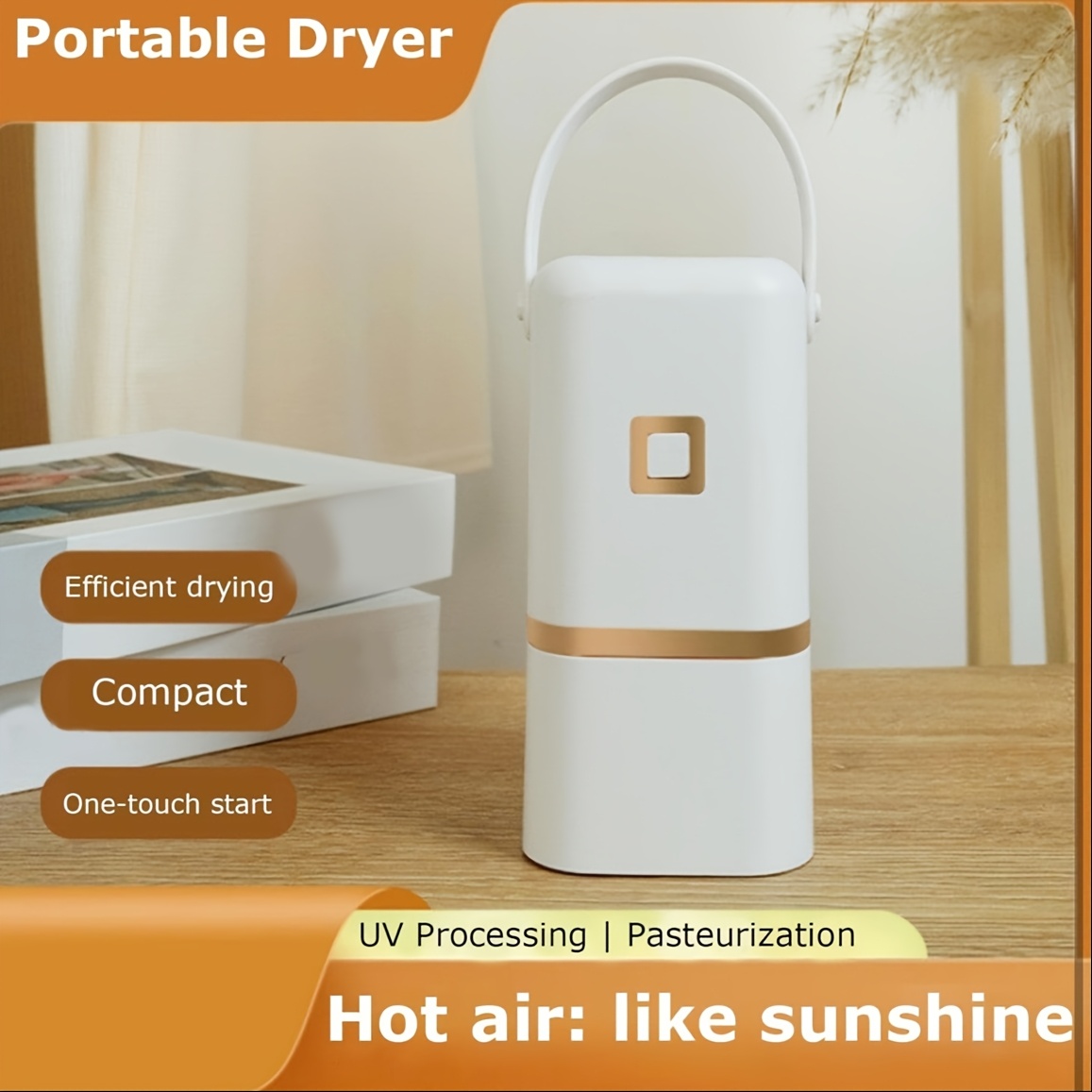 TEMU Portable Clothes Dryer, Travel Clothes Dryer, Compact Drying Machine, Electric Clothes Dryer, Foldable Clothes Dryer, Lightweight Dryer For