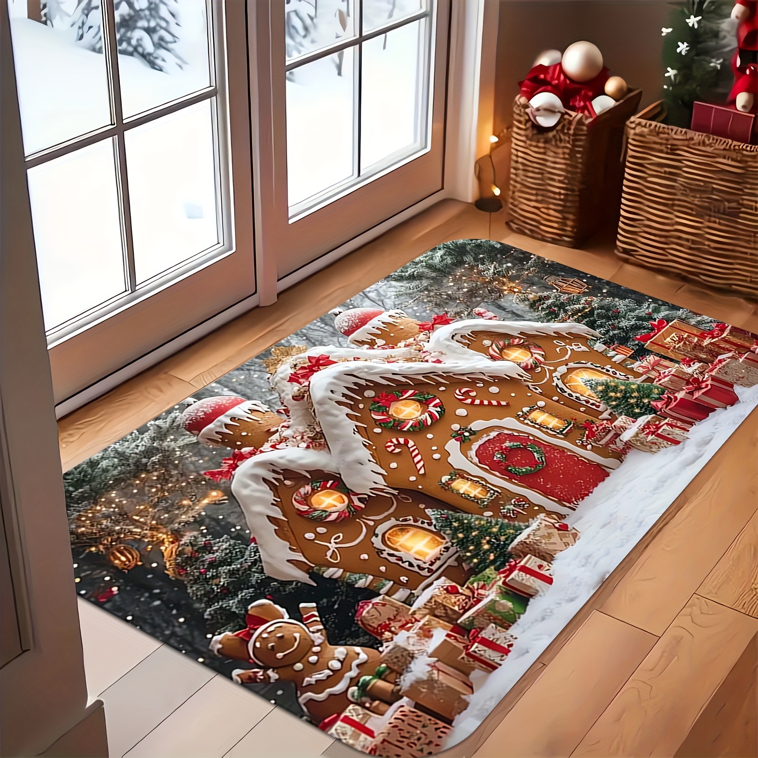 

Christmas And Doormat - Stain , , Washable , , Foam Absorbent, For Bathroom, , Bedroom, Kitchen,