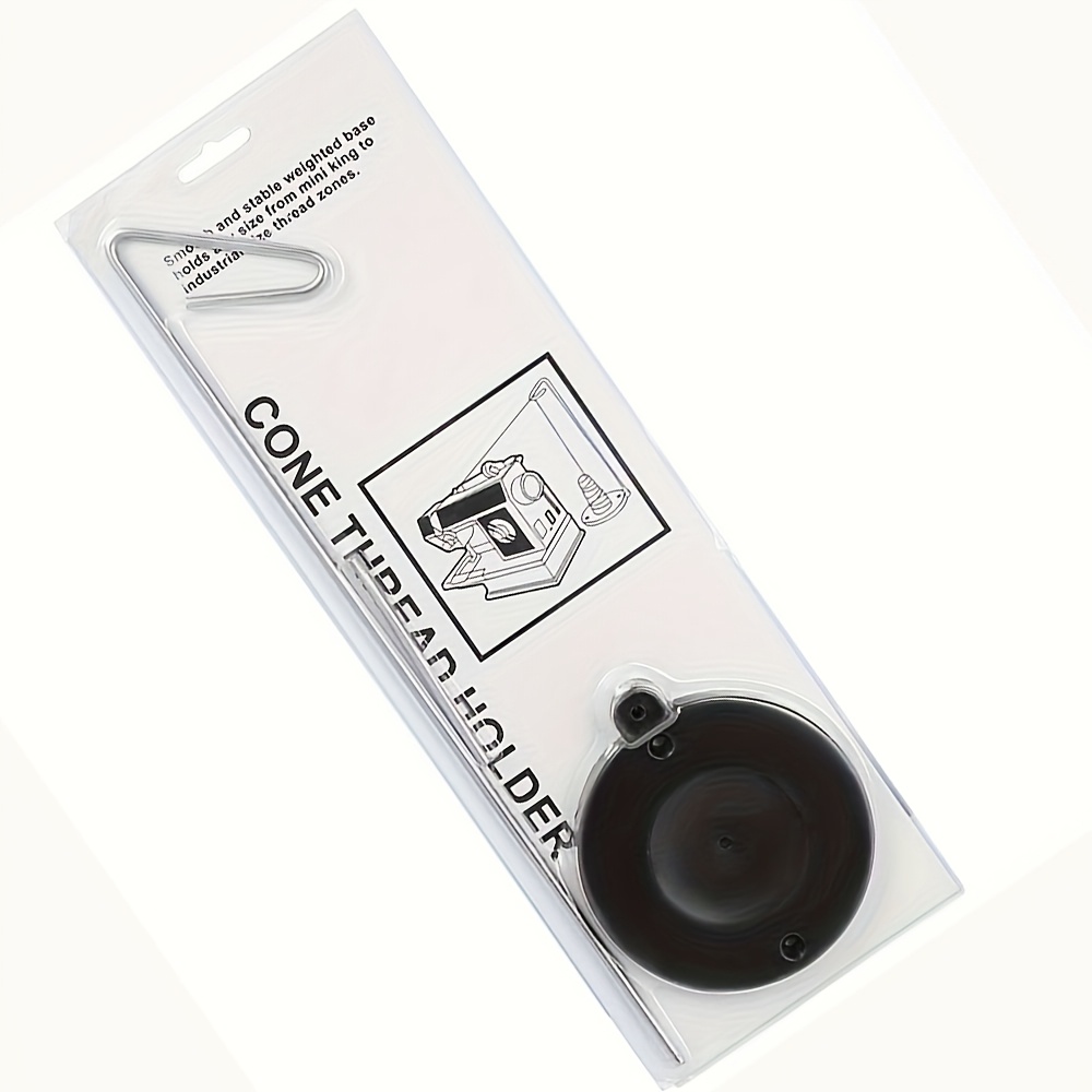 TEMU 1pc Cone Spool Holder With Heavy-duty Plastic Base, Suitable For Sewing, Embroidery, Quilting, Industrial Flatbed Sewing Machine External Bobbin
