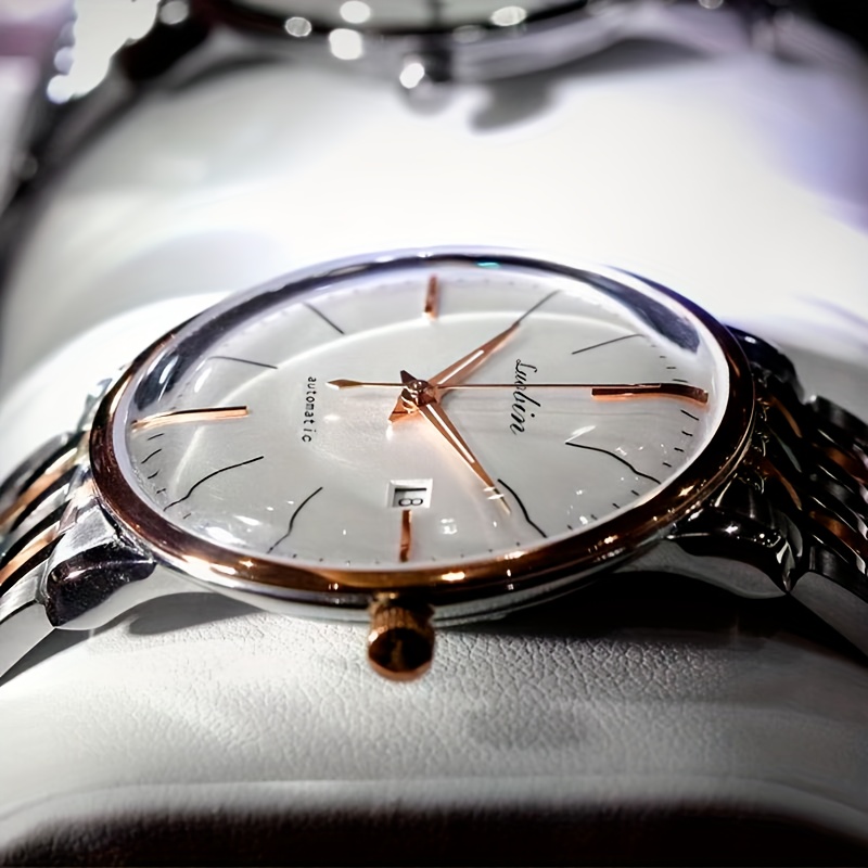 E-shop 2026 Neue mechanische Uhr mit Bauhaus-Designkonzept, gebogenes Display, ultradünn, minimalistisch, einzigartiger Stil, Edelstahlmaterial,