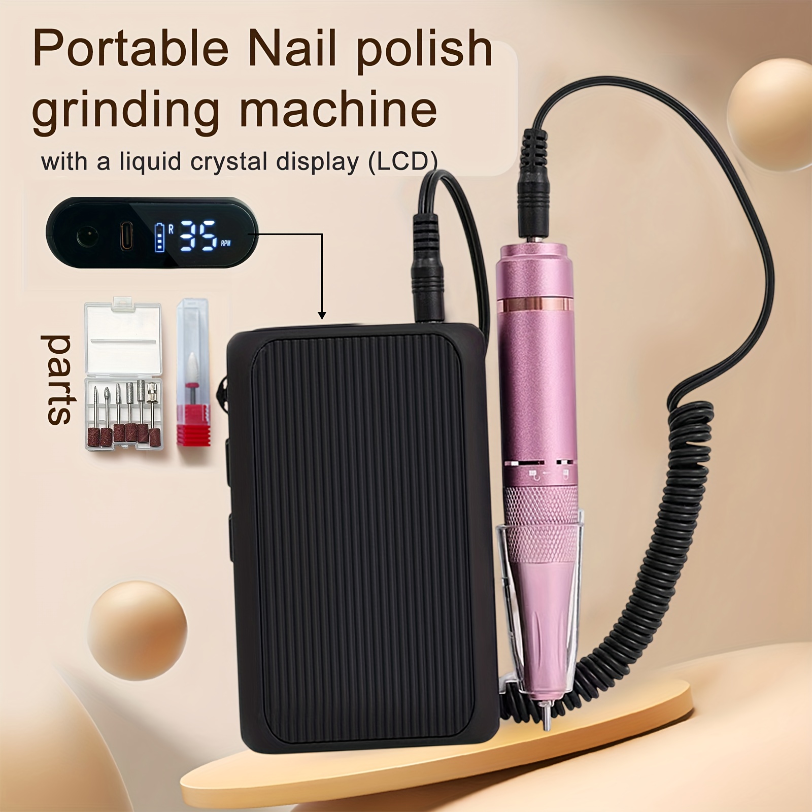 Portable Electric Nail Grinding Machine with 7 Bits