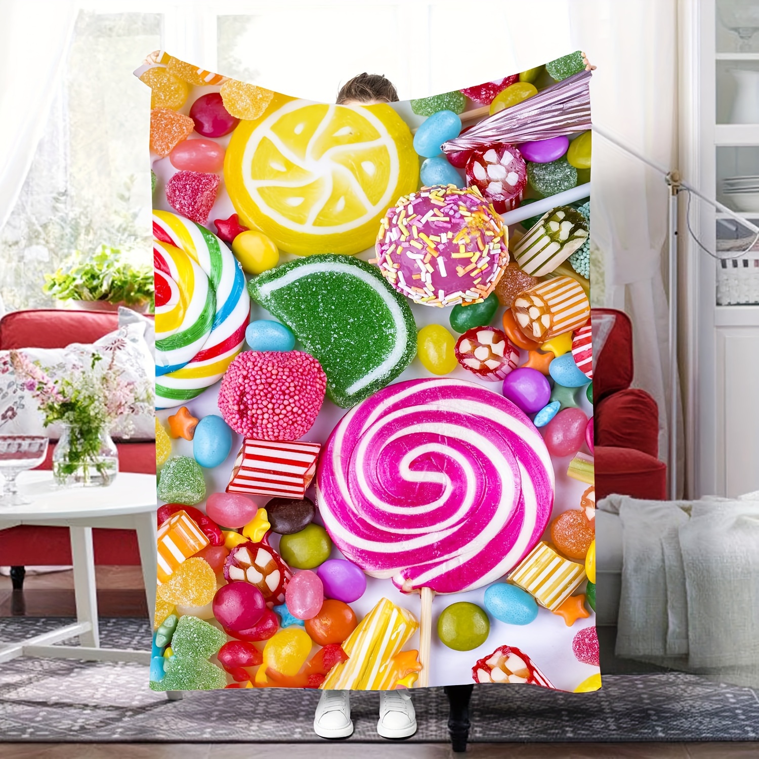 Candy Throw Blanket Super Soft Colourful Candy - Temu