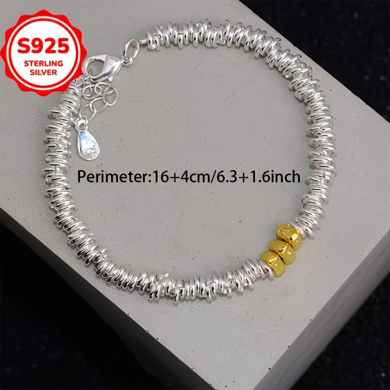 925 Hypoallergenic Vintage Irregular Chain Bracelet — Gift for Her