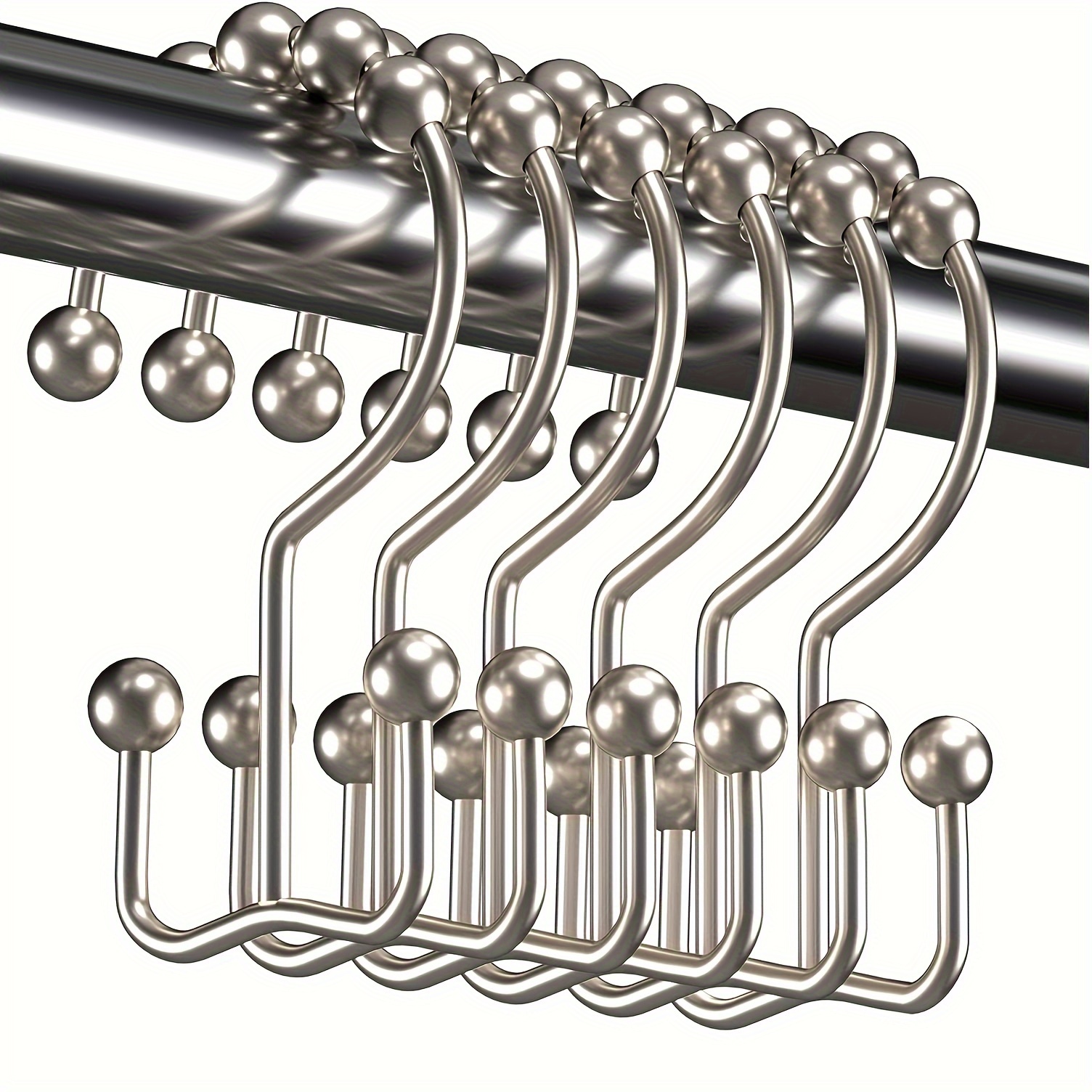 Bling Metal Shower Curtain Hooks Rustproof Oil Rubbed Chrome - Temu