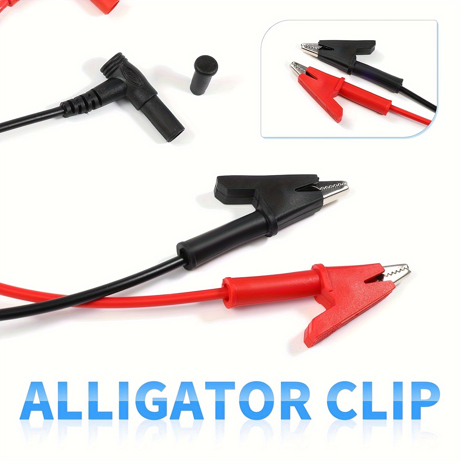 1 Meter Test Lead Wire With 4mm Banana Plug To Alligator Clip Silicone 898339