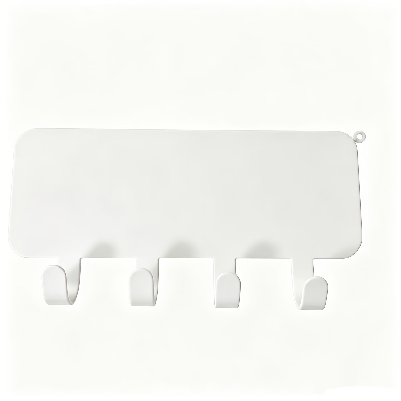 Image of White And Black Wall-mounted Key Holder - Hooks, Modern Metal Key Organizer, , Suitable For Entryway Organization, , 6.3 Inches X 3.15 Inches, Wall-mounted Key Hook | Stylish Design | Durable Metal