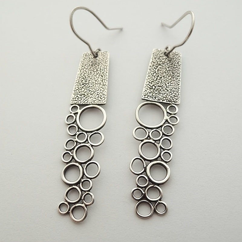 TEMU 1 di Orecchini Lunghi Creativi Retro Eleganti Stile Bohemien Geometrici, Gioielli per Orecchie Facili, Orecchini Ovali, Aggiunte per Feste e Uso