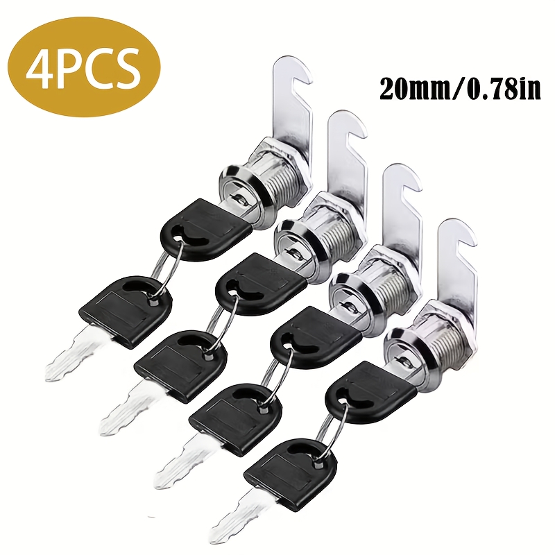 4pcs set 16 20mm safety   suitable for office doors cabinets mailboxes and drawer storage cabinets no power or battery required metal cabinet lock cylinder mailbox lock