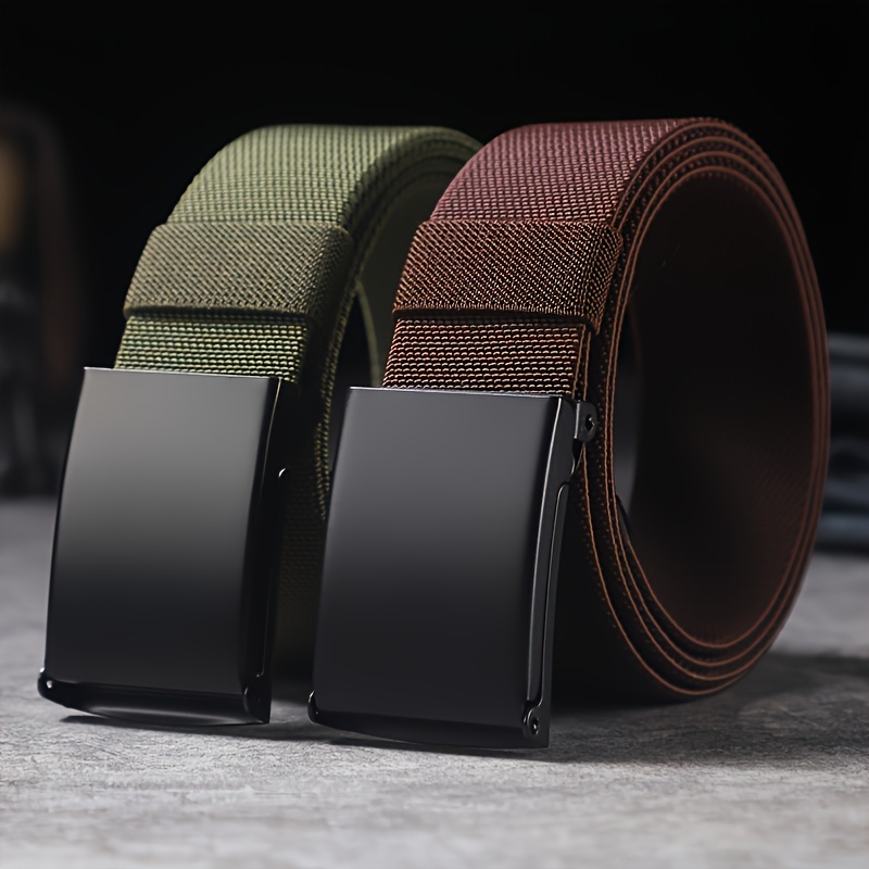 

A Man Elastic Elastic Elastic Automatic Buckle Belt Young And Middle-aged Can Be Cut Casual Outdoor Belt