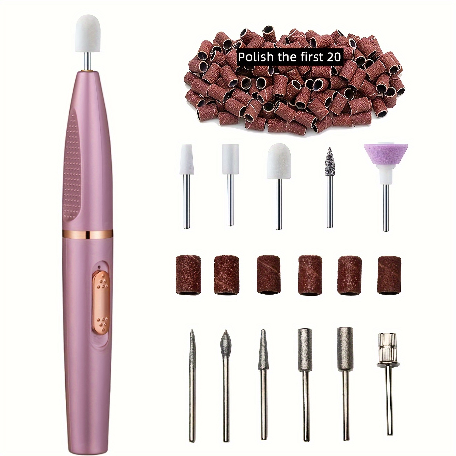 Image of New Nail Drill Machine Usb Rechargeable Nail File Portable Nail Trimmer Dead Skin Remover Tool Mnj-035