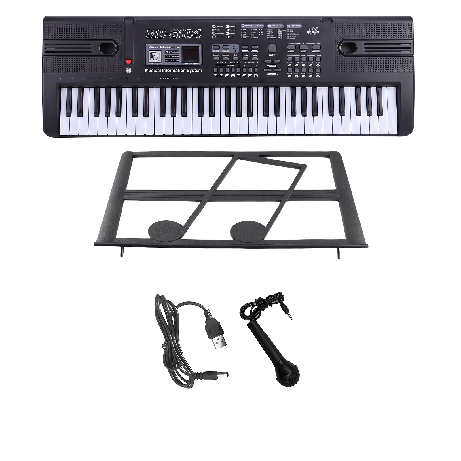 61 Key Electronic Piano, Built In Mono Speaker, Piano Ideal , Portable Electronic Piano, With 16 Tones, 8 Percussion Sound Effects, 10 , 6 Demonstrations, High-, Is The For Music Enthusiasts