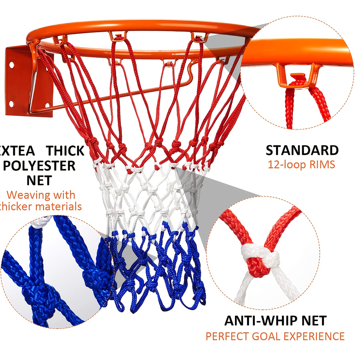 premium basketball net designed for international competition durable and high quality details 4