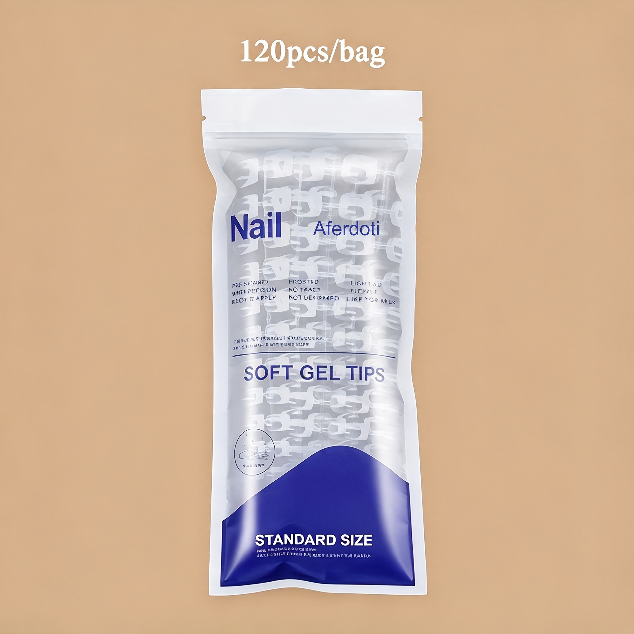 TEMU Set de 120 uñas postizas cuadradas cortas blancas transparentes, uñas postizas brillantes reutilizables y duraderas estilo francés para mujeres,