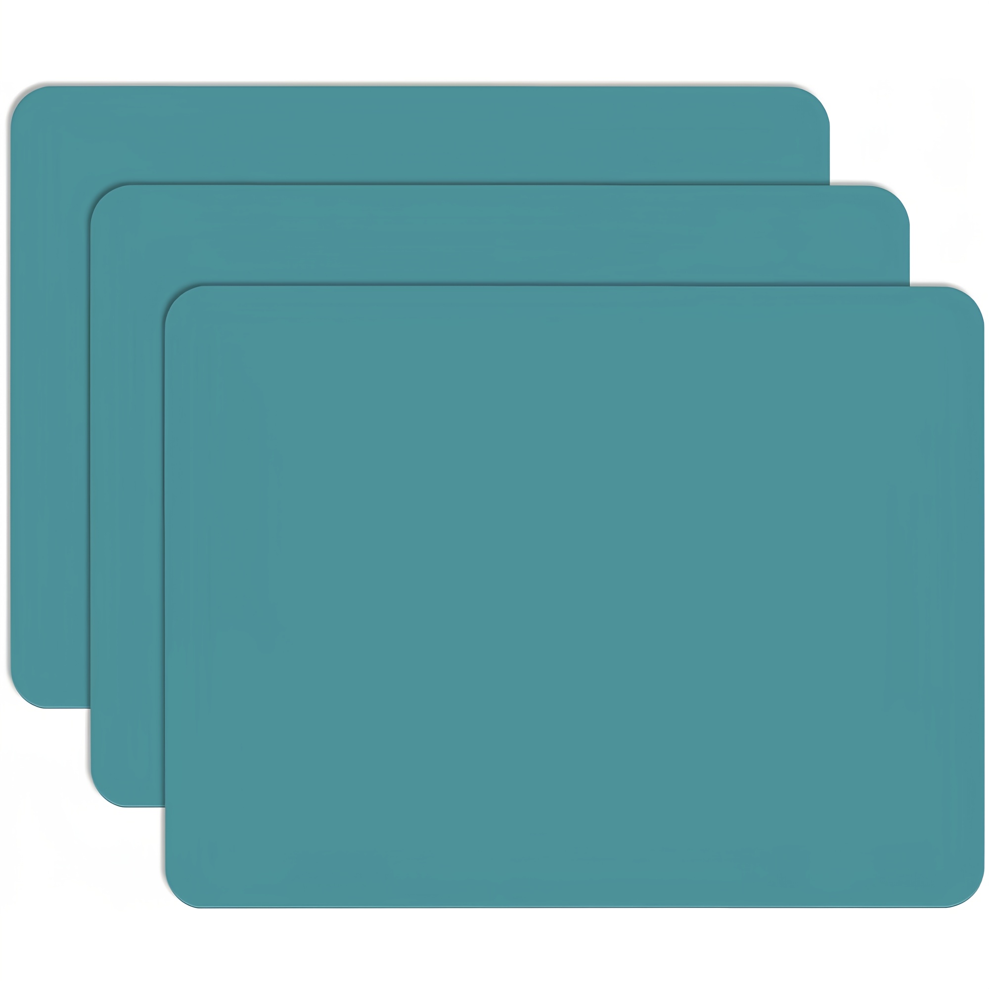 Image of 3pcs Morandi Green Silicone Mats, 40x30cm, Craft Silicone Pads For Jewelry Casting, Epoxy Resin, Glue & Paint Protection, Tabletop Countertop Protectors, Clay Molds, Diy Art Supplies