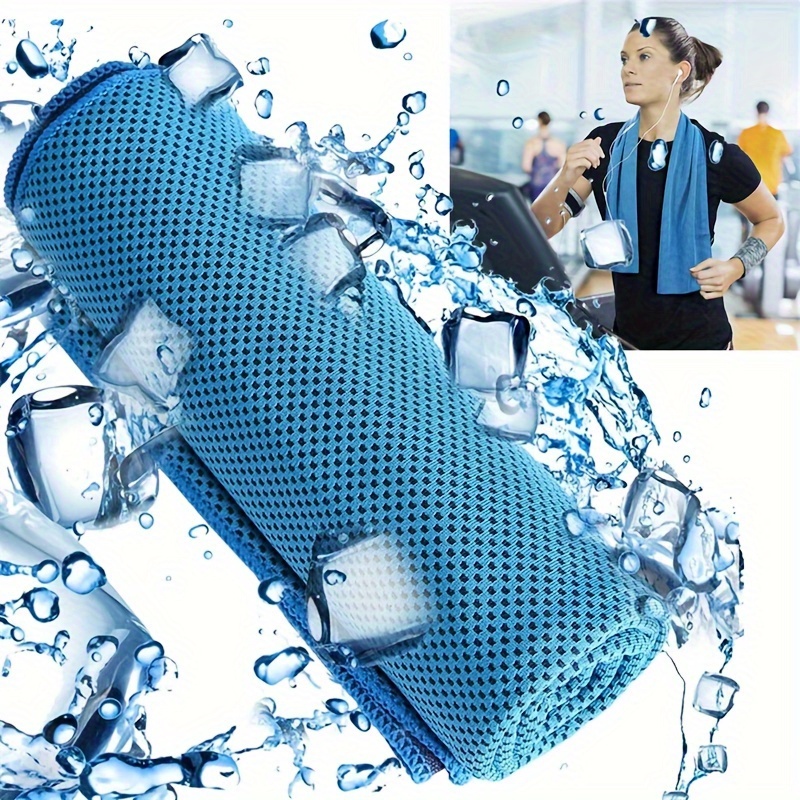 TEMU 5 Pack Cooling Towel (34.2"x11.2") For Sweat, Ice Towel Quick-drying Neck Cooling Wraps, Soft Breathable Sports Towel For Yoga, Gym, Golf, Camping, Running, Fitness, Workout & More Activities
