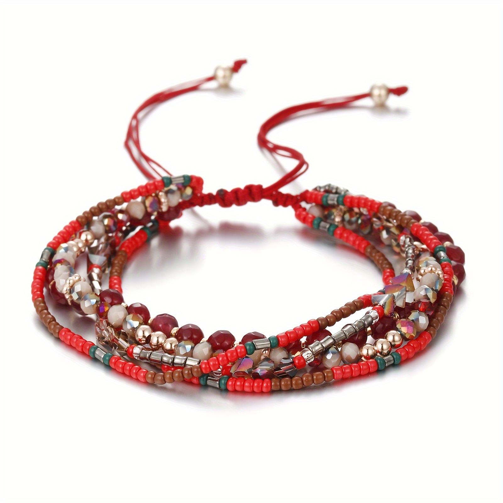 Boho Beaded Bracelet Faux Gemstone Vacation Casual Attire