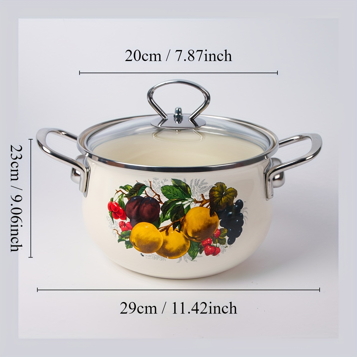 premium enamel thick   large capacity non stick soup pot stew pot braising pot easy to clean suitable for   kitchen outdoor cooking compatible with gas electric stovetops details 8