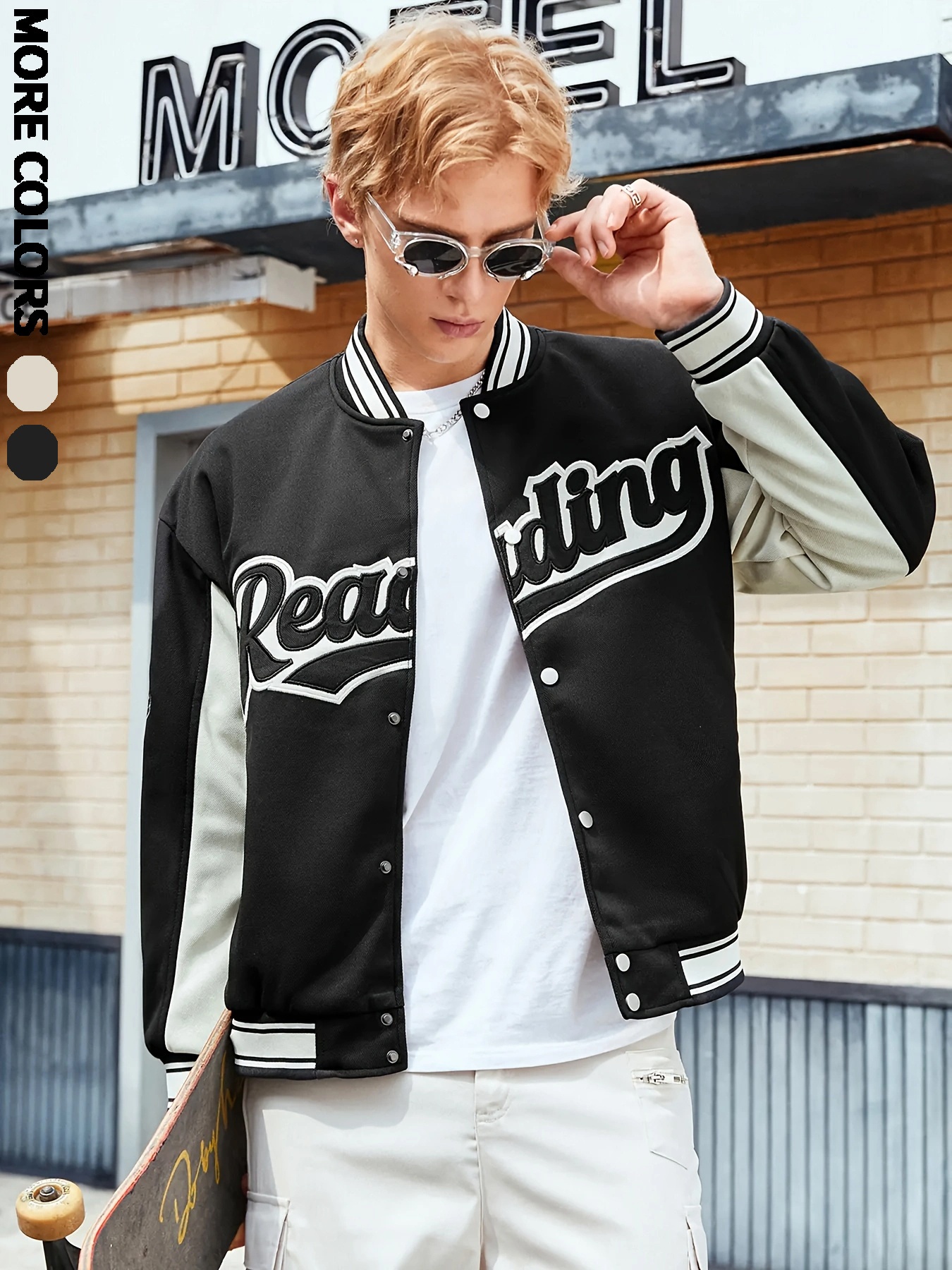 ★MLB Korea★ Varsity Vintage Cultive Color Scheme Unstructu men's casual varsity jacket