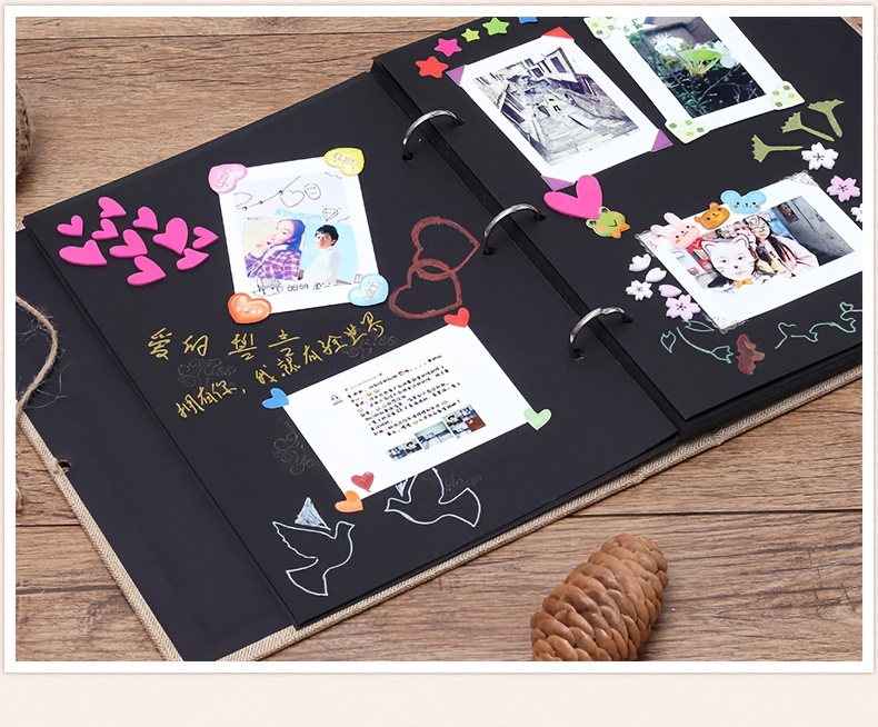 refillable   photo album   linen cover   60     anniversary wedding birthday or christmas gifts details 2