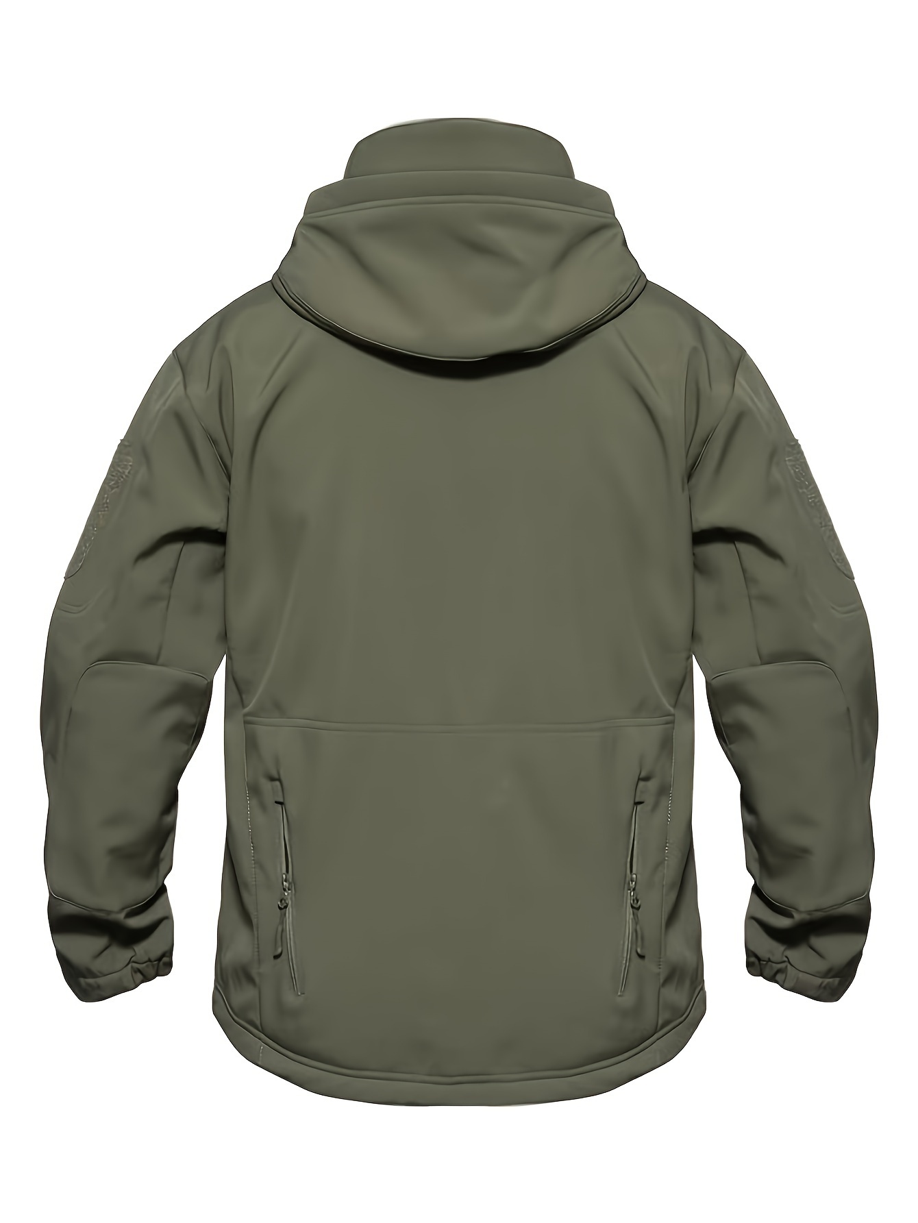 Men's Soft Shell Jacket for Winter, Hooded Tactical Training Wear