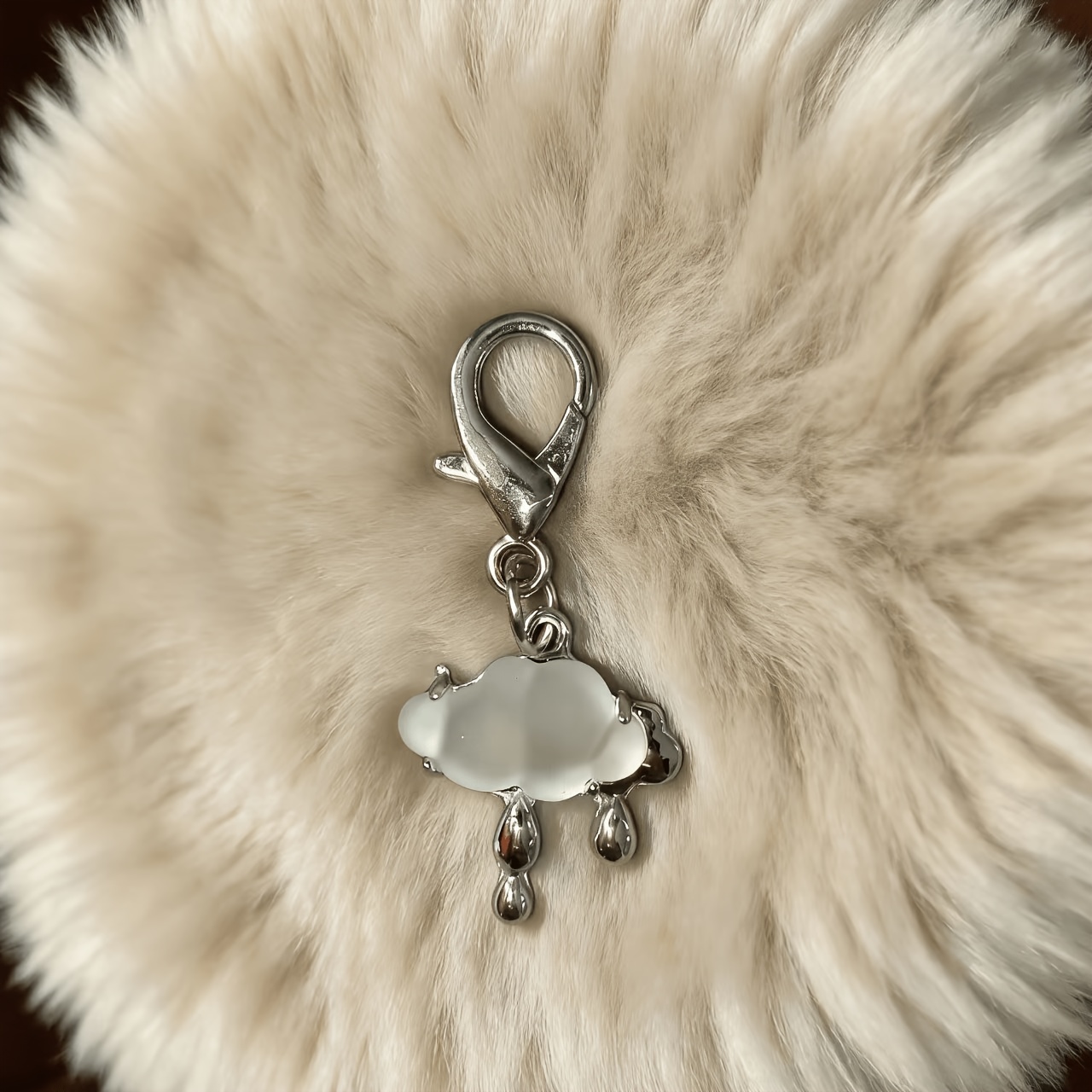 Cloud-Shaped Keychain Bag Accessory Charm