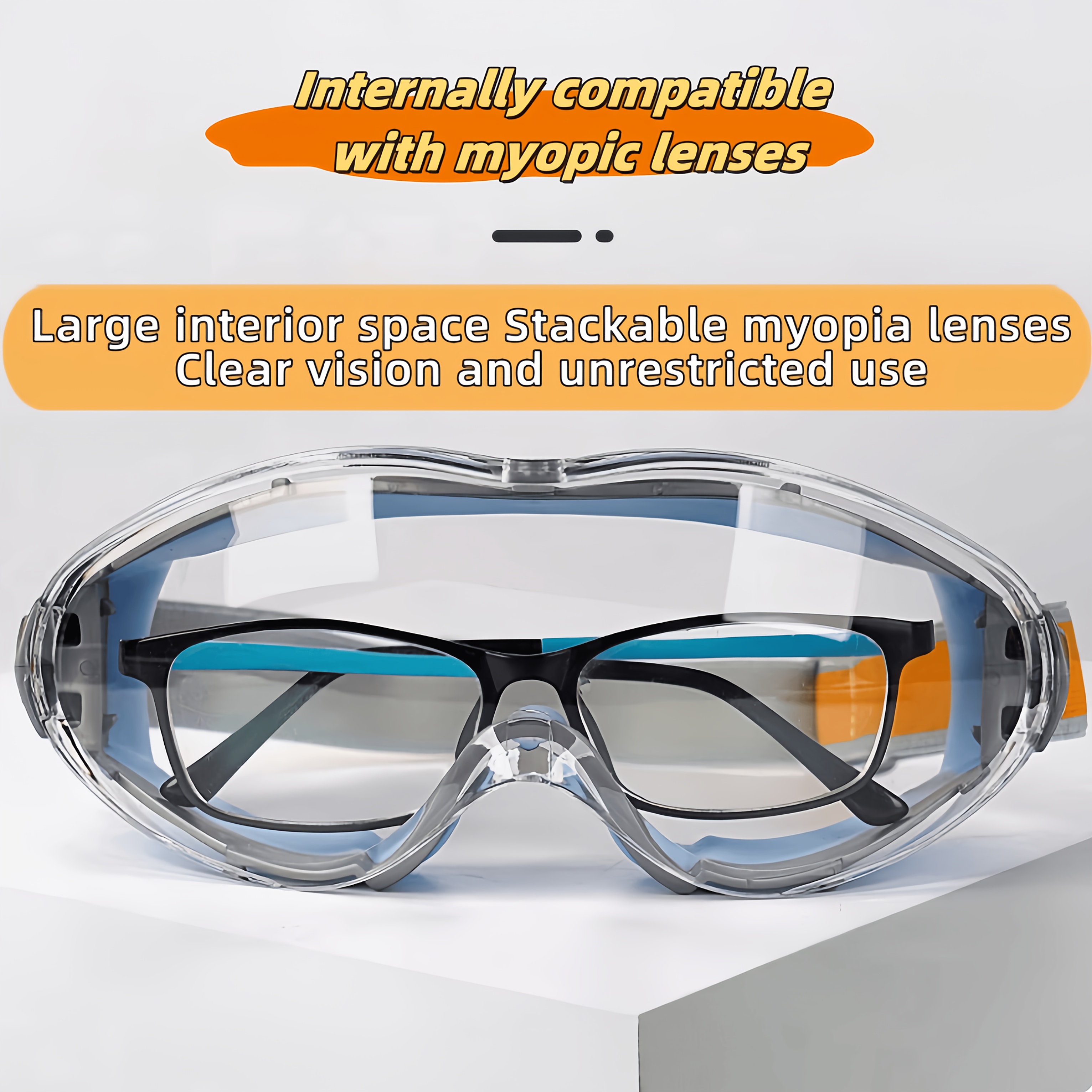 gafas de seguridad antivaho de piezas y una pieza con lentes