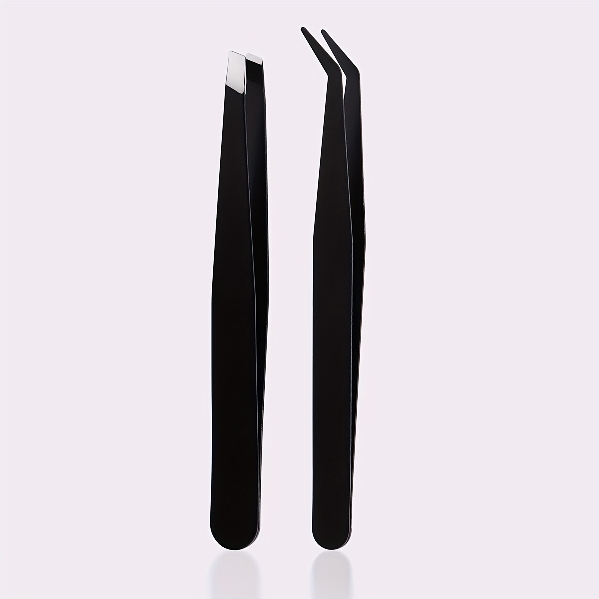 TEMU 2pcs Professional Tweezers Set, Precision Tweezers For Shaping Eyebrows, Removing Fine Hairs, Etc., Non-slip Grip, , Suitable For Personal And