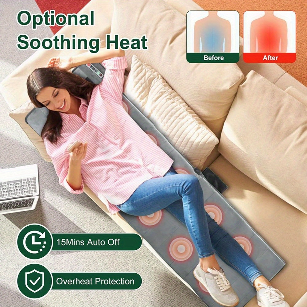 is aloe vera water based lubricant Heated Full Body Massage Pad | Vibration Back Massage Mat main image 1