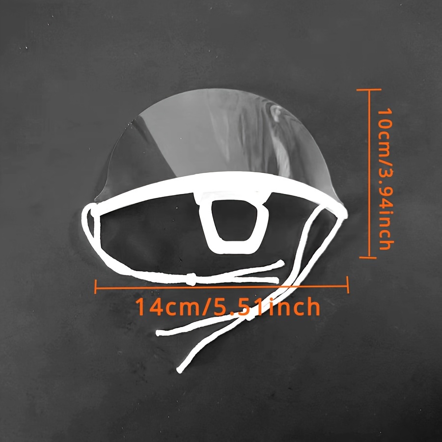 4 6 piece transparent disposable face for cooks restaurant staff splash droplet protection perfect for holidays special events details 4
