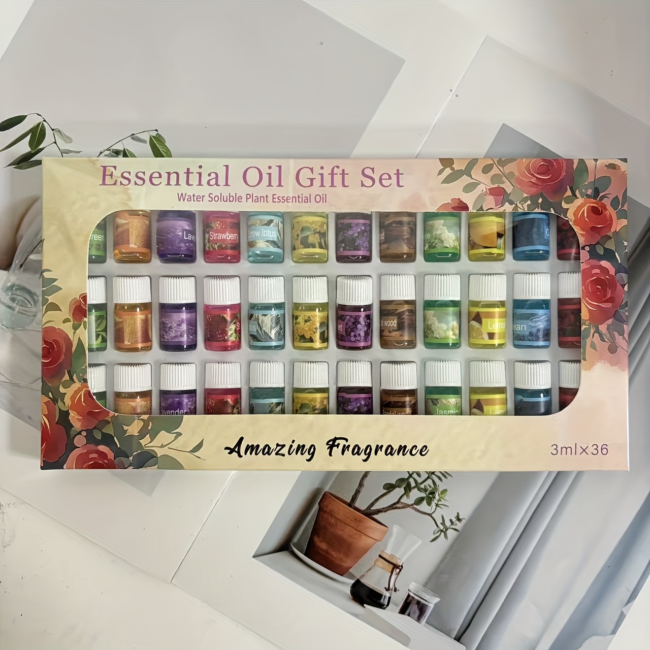 Essential Oils Set 36 X 3ml, Including Sandalwood, Green Tea, Lavender And So Many Other , Suitable For Office Workers, Self Use Or