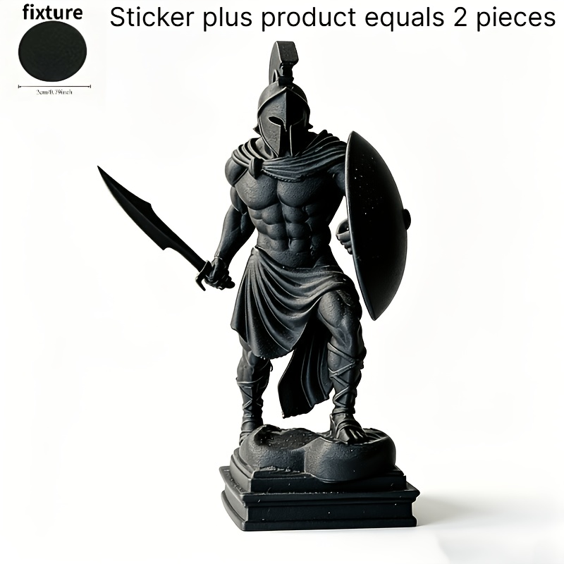 TEMU Ensemble de 2 ornements de sculpture imprimés en 3D de , miniatures de soldat grec ancien, décoration de bureau et de livre de bureau, cadeau,