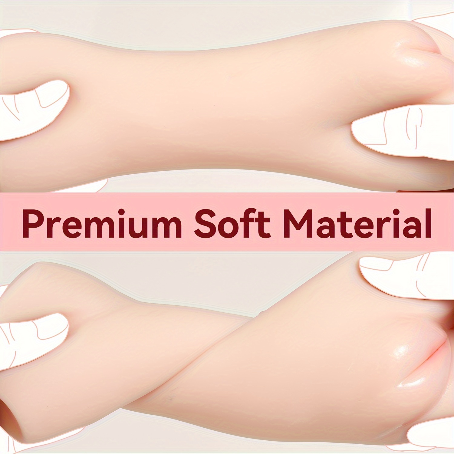AMAY Dual-Channel Realistic Pocket Pussy - 1.32lb TPE Male Masturbator, Lifelike Vagina & Anus, Handheld, Enhances Pleasure with Unique Textures, Battery-Free Adult Toy