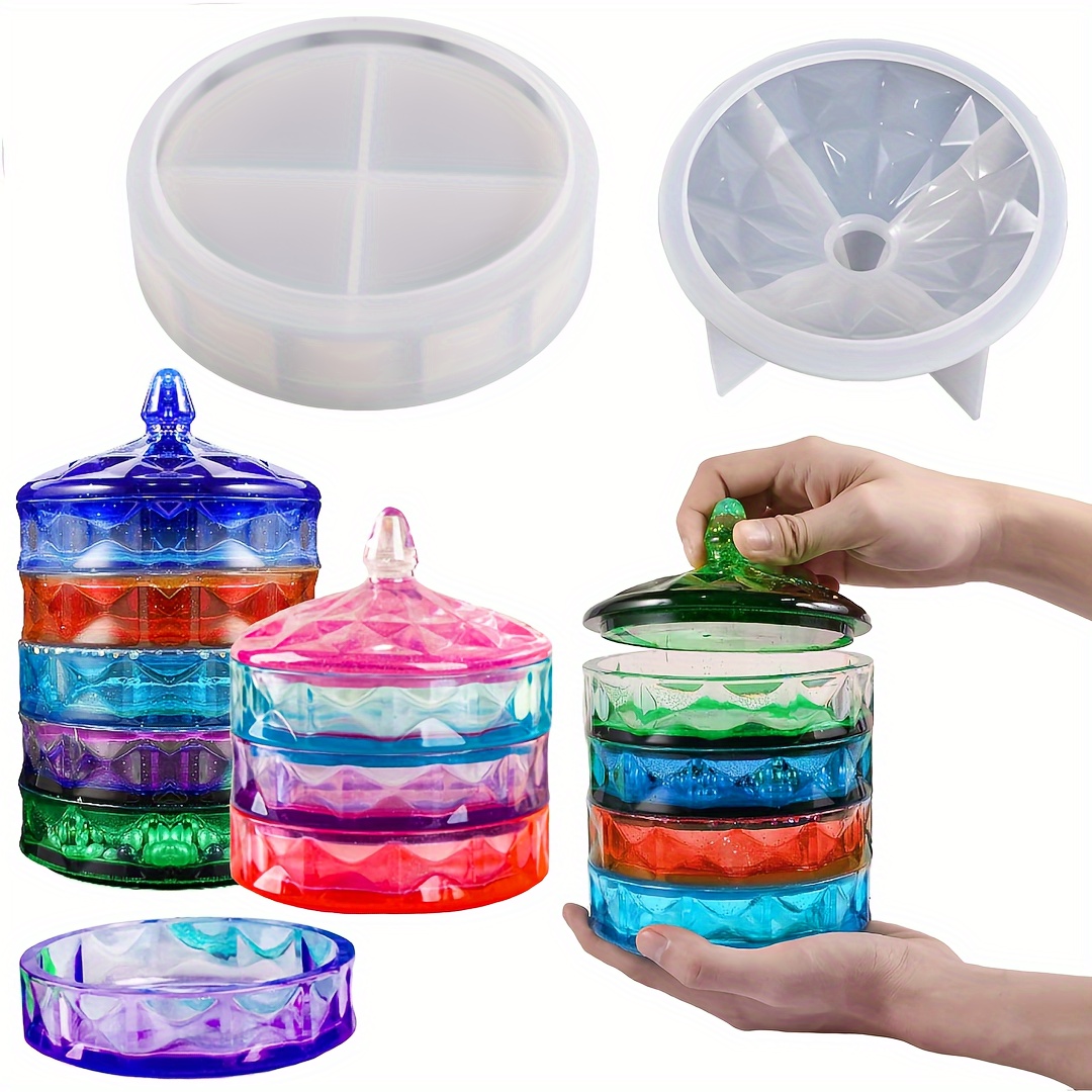 

Round & Casting Molds Lid, Storage Box Molds For Epoxy , Jewelry Organizer Container For