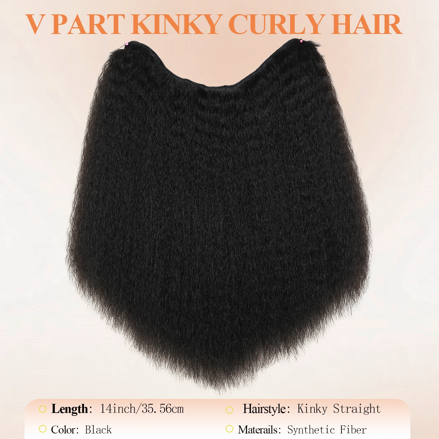 14 inch straight clip in hair extension 5 clips in - Temu display picture 2