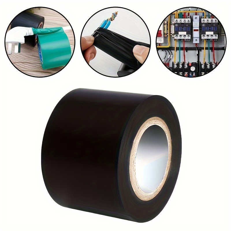 

Extra-strength Black Electrical Tape, 32.81ft/65.61ft - Flame Retardant, High Temp Resistant, Waterproof Pvc Insulation For Wires & Plumbing