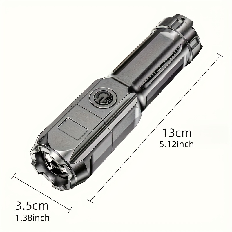 1pc Powerful Zoomable Flashlight, Outdoor Multi-functional Portable Home Small Flashlight, Telescopic Zoom Light, Flashlight Mini, Heavy Duty Flashlight, Mini Flashlight Keychain, Ultra Bright Flashlight, Flashlight, Camping Gear, Outdoor Lighting, Keychain Light, Portable Light, Longlasting Light, Sturdy Flashlight, Powerful Torch, Handheld Light, Emergency Preparedness, Outdoor Enthusiasts