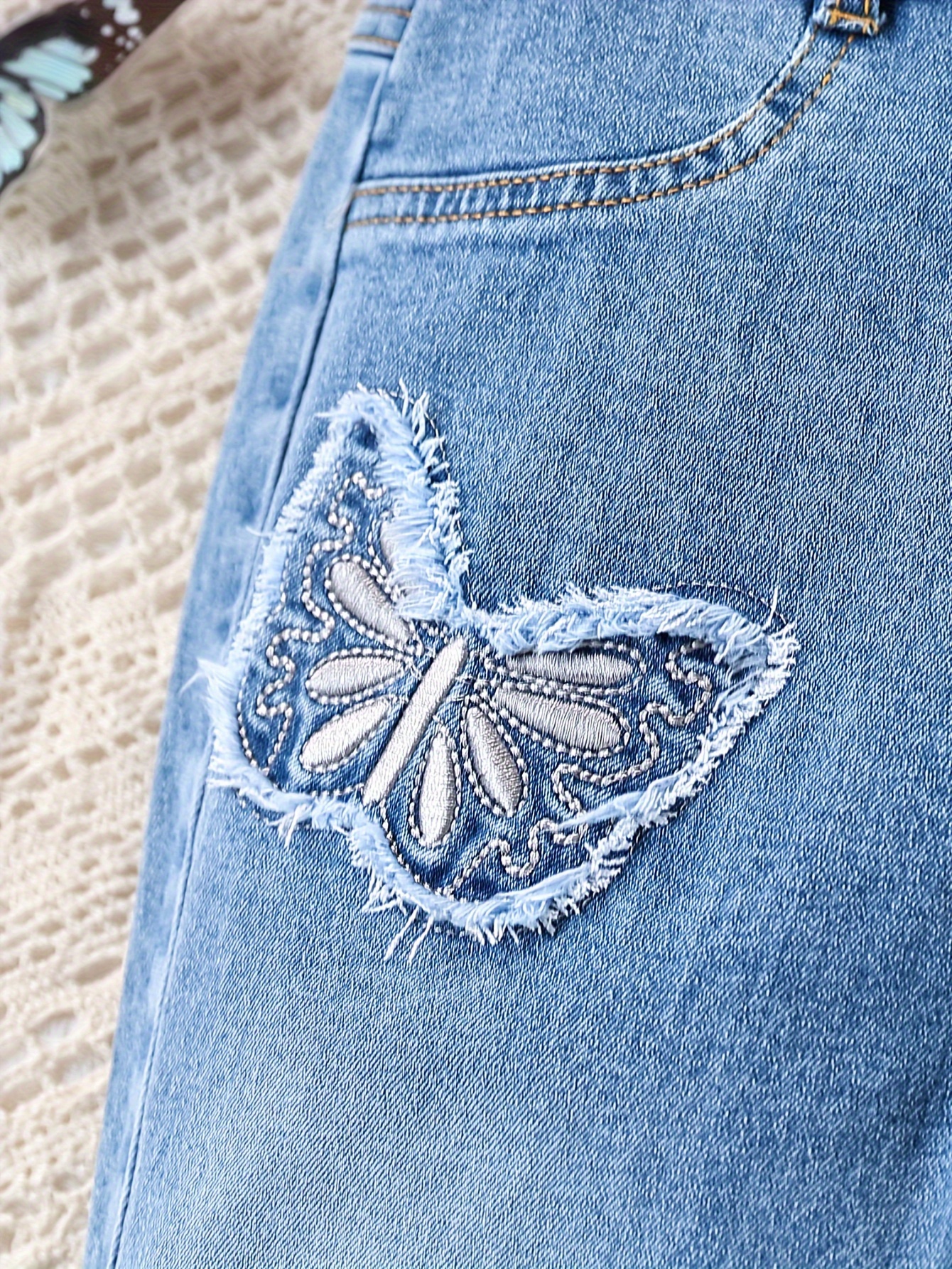 Applique Embroidery Jeans Pant Embroidery Design 2+ Thousand