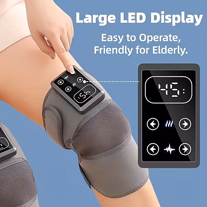 2025 model features five levels of precise temperature control and level vibration knee brace it has a large capacity battery for extended use the lcd screen is enlarged with and touch control for by the el Product details 3
