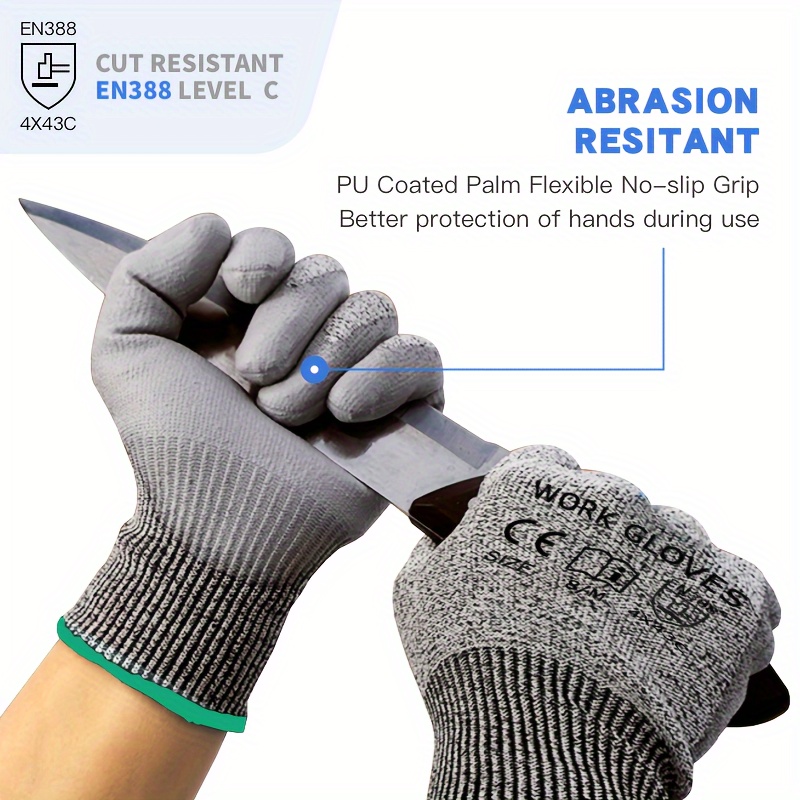 Pu Cut Resistant Gloves 13 Guage Gardening Hardware - Temu