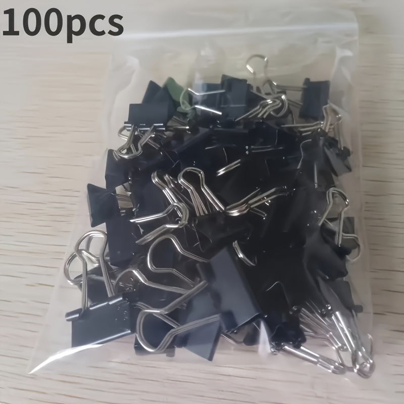 E-shop 100er Packung Mittelgroße Praktikumsheft-Clips, 5/8 Zoll, Robuste Metall-Praktikumsheft-Clips für Büro, Klassenzimmer und Lehrer
