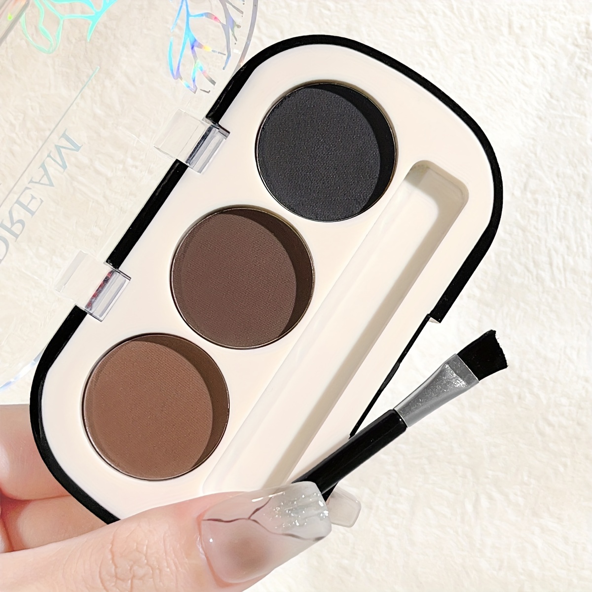 

Juju Dream 3-color Eyebrow Powder Palette With Brush - Waterproof, Sweatproof, Long-lasting & High Pigment For Natural Look