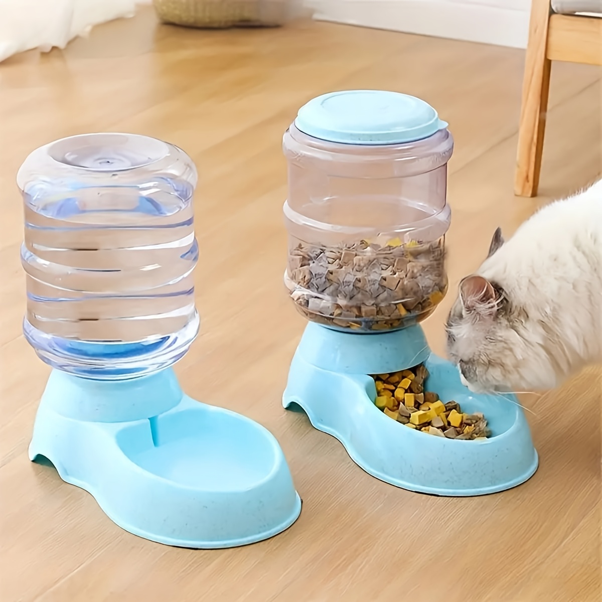 3.8L Extra Large Capacity Automatic Pet Feeder and Water Dispenser - Suitable for Small & Medium Pets, Gravity-Fed Dog Station, Durable PP Material, Without Battery, Dog Water Dispenser | Stylish Auto Dispenser | Durable Pp Material, Dog Waterer
