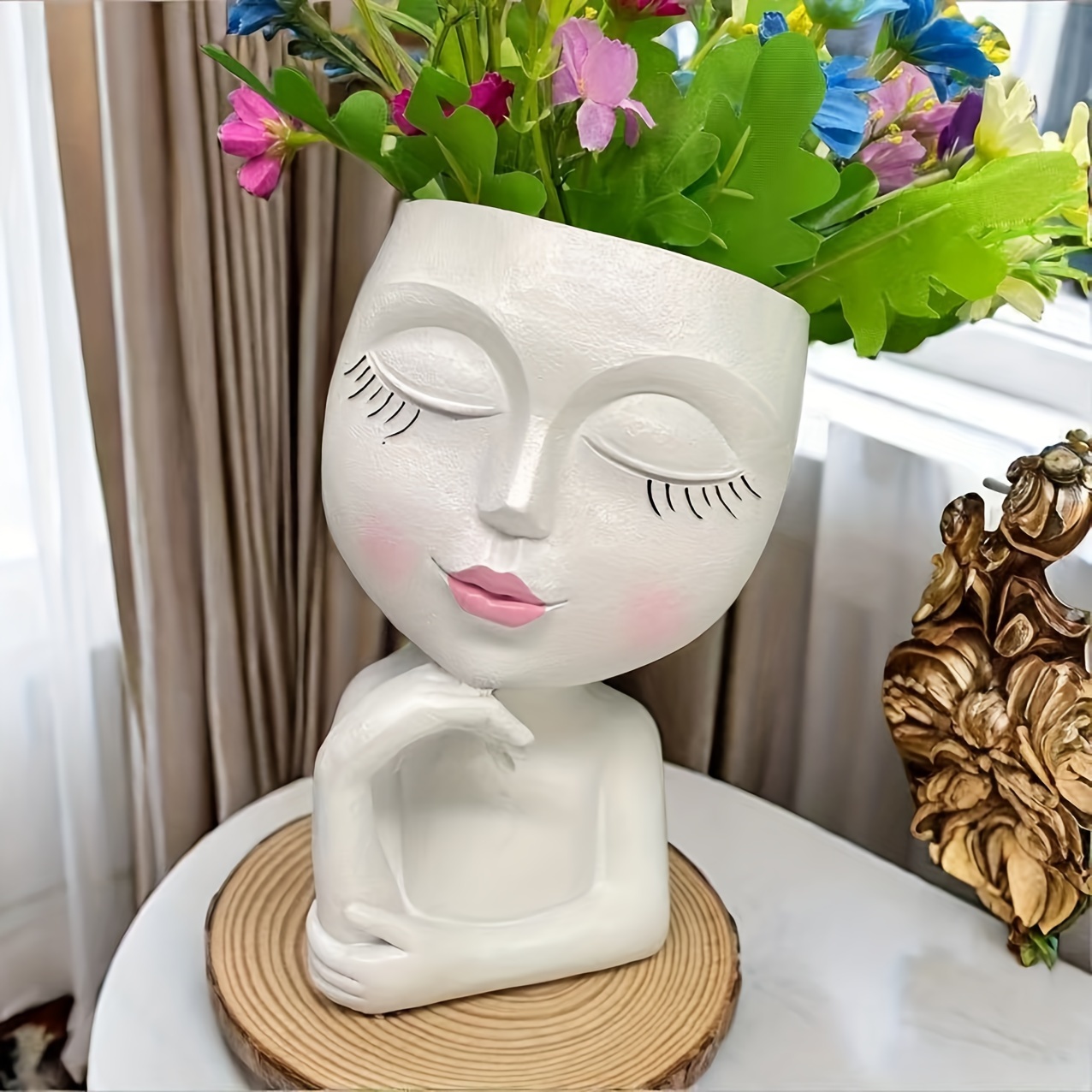 Multi-use, -shaped Resin Planter - Decorative Pen Holder For Home, Office, And Garden - Perfect Mother's Day Gift